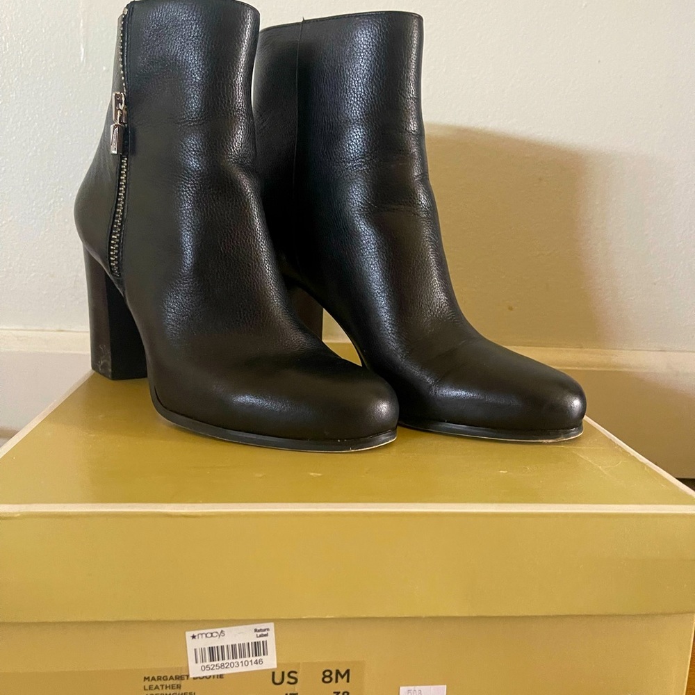 Micheal Kors Black Healed Booties